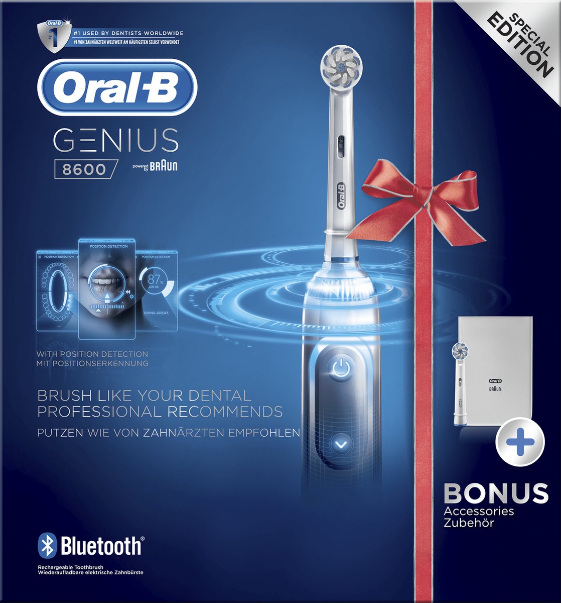 Oral-B Genius 8600 Elektrische Tandenborstel Zilver Met Bluethoot Powered By Braun