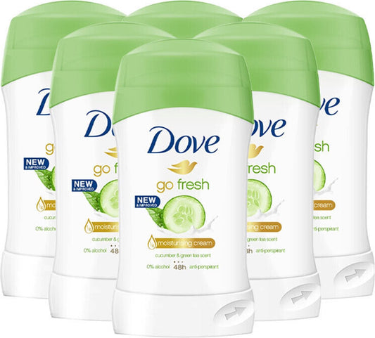 Déodorant Dove Go Fresh Concombre Thé Vert Femme - 6 x 40 ml