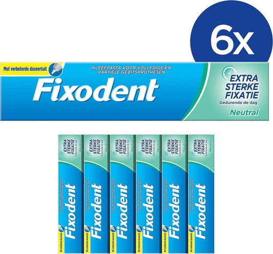 Fixodent Kleefpasta Sterke Fixatie Neutral 47G x 6