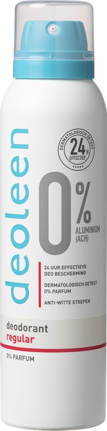 Deoleen 0% aluminium - Aerosol Regular - Deodorant - 150 ml x 3 stuks