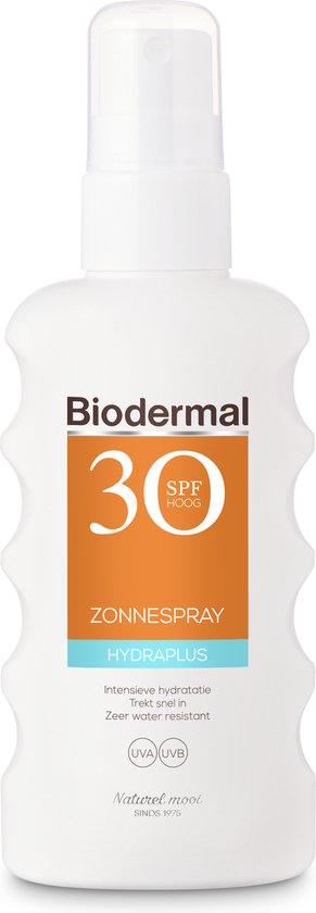 Crème solaire Biodermal - Spray solaire Hydraplus - Spray solaire avec SPF 30 - 175 ml
