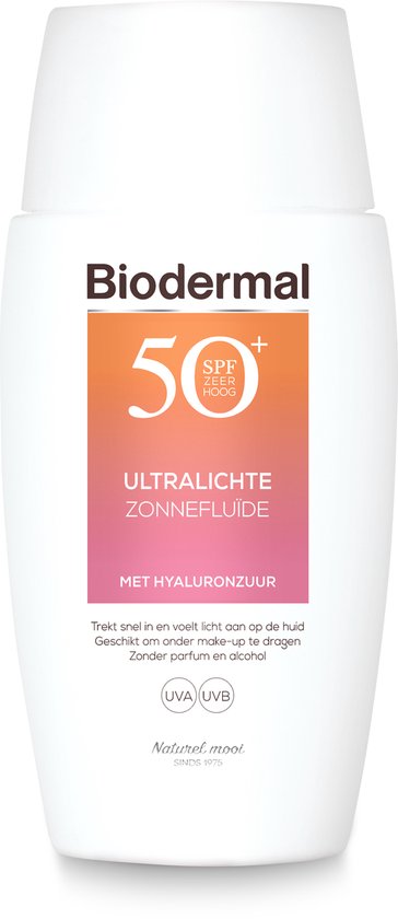 Biodermal Ultralight Sun Fluid - Sunscreen with SPF50+ - with hyaluronic acid - Facial sunscreen