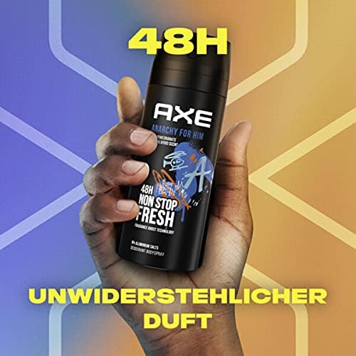 6x Axe Bodyspray Anarchy for Him zonder aluminiumzout 150 ml