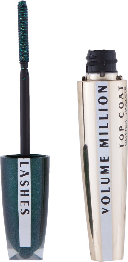 Mascara Volume Million Lashes Glitter Top Coat de L'Oréal Paris, gel pailleté transparent