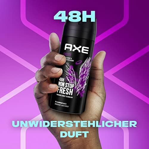 6x Axe Bodyspray Excite zonder aluminiumzouten 150 ml