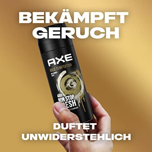 Axe Bodyspray Gold Temptation zonder aluminiumzouten, 6 x 150 ml