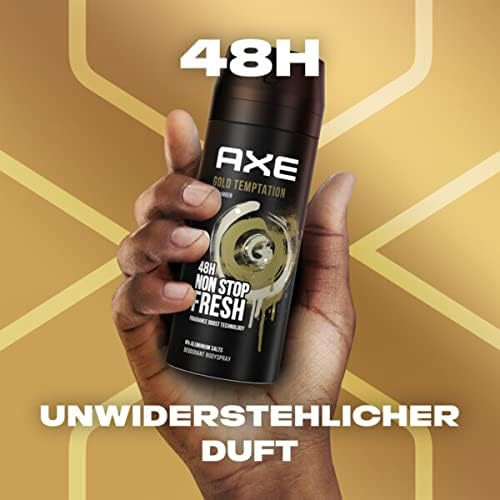 Axe Bodyspray Gold Temptation zonder aluminiumzouten, 6 x 150 ml