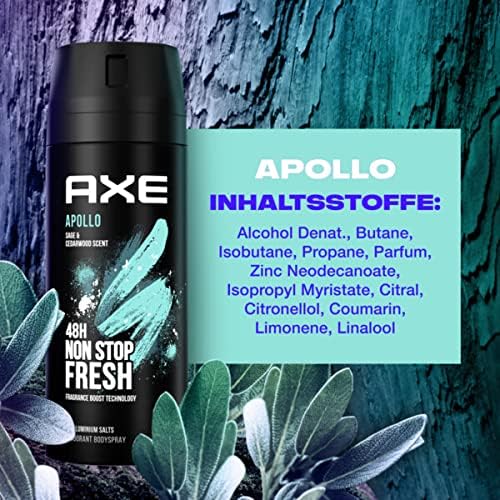 Axe Bodyspray Apollo sans sels d'aluminium 6x150ml