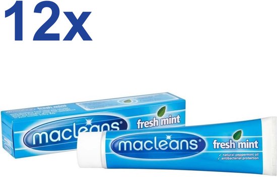 Macleans Tandpasta – Fresh Mint – 12x 100 ml | Voordeelverpakking