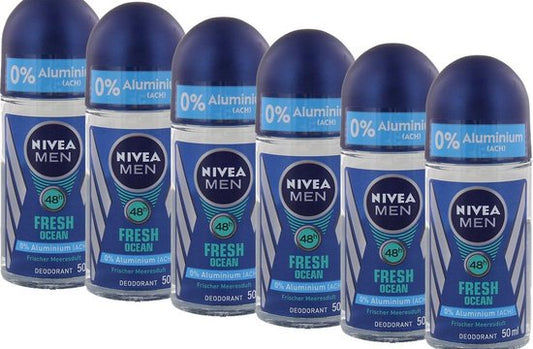 Nivea Men Deodorant Roller - Fresh Ocean - 6 x 50 ml