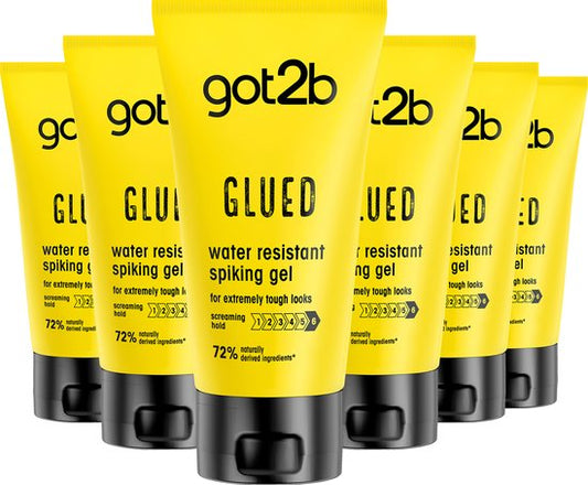 Gel coiffant résistant à l'eau Got2b Glued - 6 x 150 ml