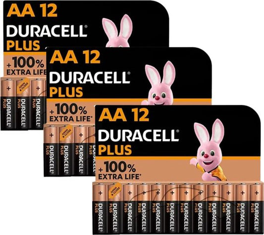 Duracell Plus AA - alkaline batterijen - 1,5V, LR6 - 36 stuks