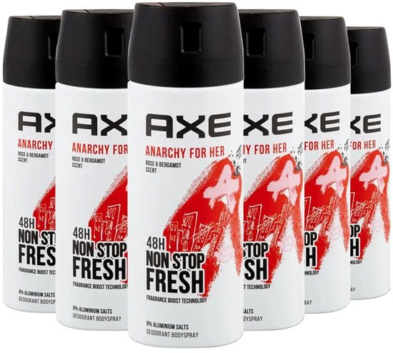 Axe Anarchy For Women - 150 ml - Deodorant Spray - 6 stuks - Voordeelverpakking