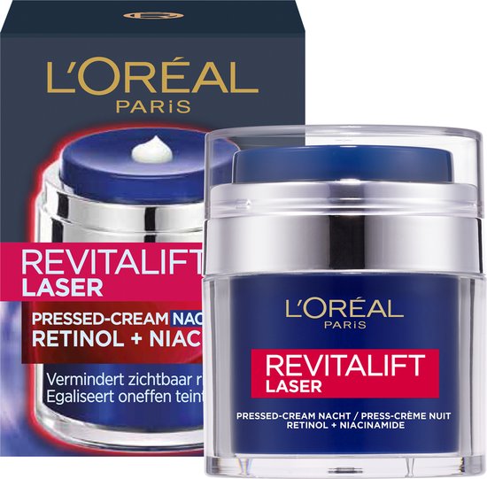 L'Oréal Paris Revitalift Laser X3 Pressed-cream Anti-Age Nachtcrème met Retinol - 50ml