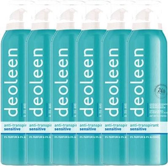 Deoleen Deodorant Spray Gevoelige Huid - Deodorant - 6x 150 ml