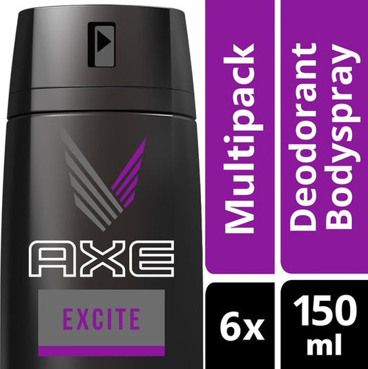 AXE Excite Deodorant - 6 x 150 ml - Value Pack