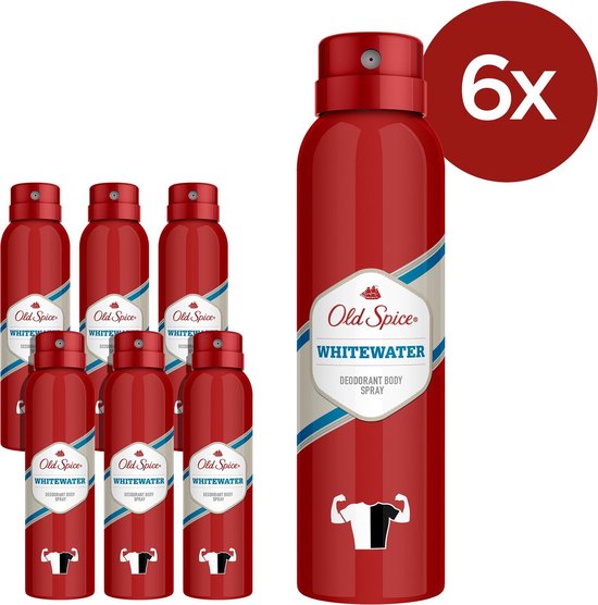 Persoonlijke verzorging Lichaamsverzorging Deodorants Old Spice Deodorant Body Spray - Whitewater - Voordeelverpakking 6x150ml
