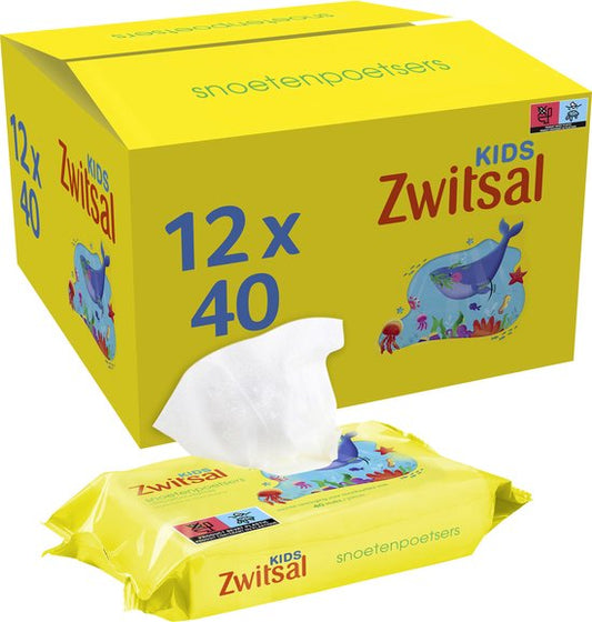Zwitsal Snoetenpoetsers - Kids - 12 x 40 pieces - Value pack