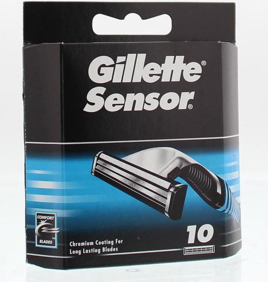 Gillette Sensor Razor Blades For Men - 10 Refill Blades