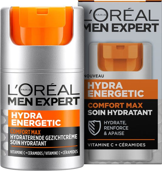 L’Oréal Paris Men Expert Hydra Energetic Comfort Max Dagcrème - Hydraterend voor Droge Huid - 50 ML x6
