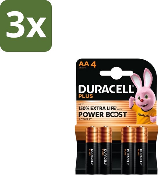 Duracell Alkaline Batterijen Mainline Bst AA - 4 stuks x 3 =12 st