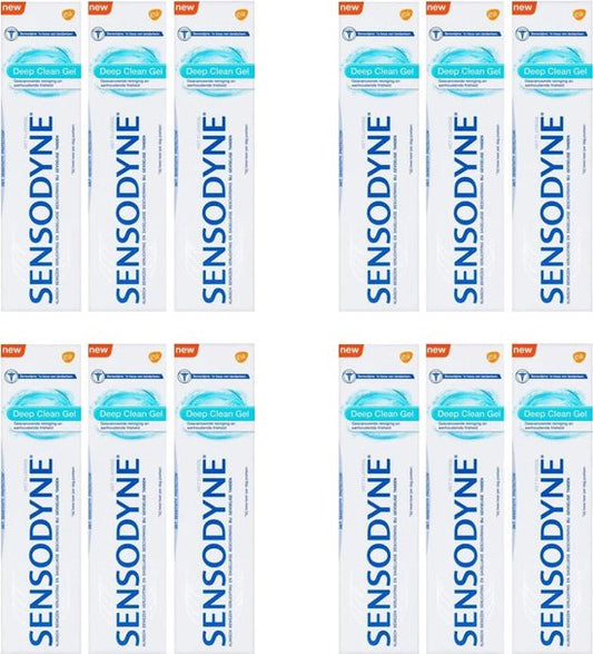 Sensodyne Deep Clean Gel Tandpasta 75ml - 12 Pack Voordeelverpakking