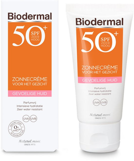 Biodermal Sunscreen for Sensitive Skin - SPF 50 - Sunscreen for the face - 50ml