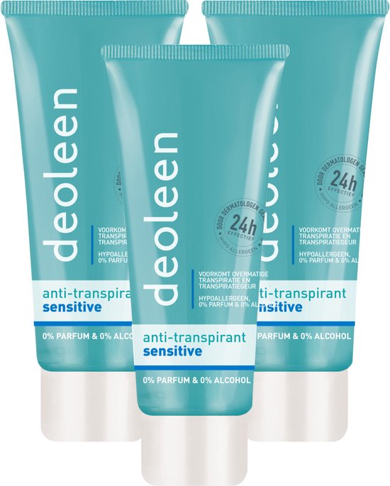 3 x Deoleen deocreme sensitive 50 ml