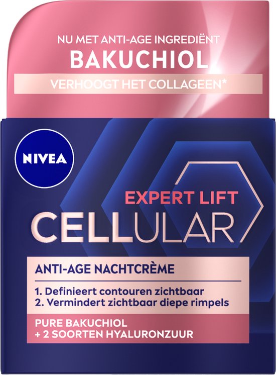 NIVEA CELLular Expert Lift Anti-Age Nachtcrème - Alle Huidtypes - 50 ml
