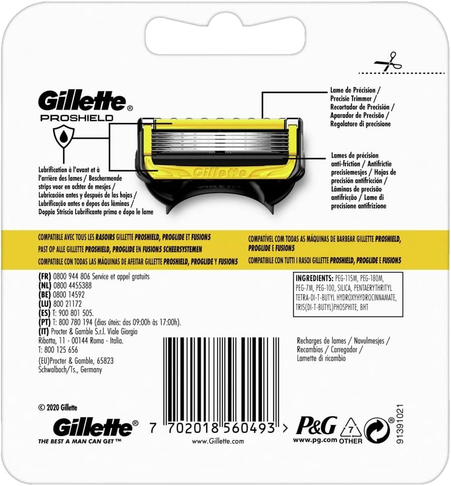 Gillette - ProShield Men 4 Lames de Rasoir