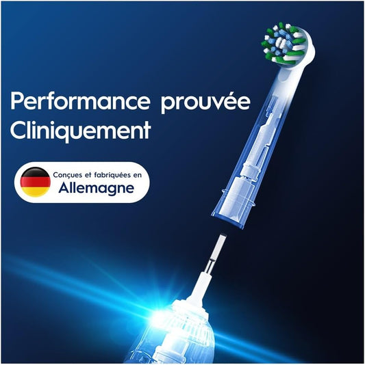 Oral-B Pro Cross Action Zwarte borstels voor elektrische tandenborstels, 4 stuks
