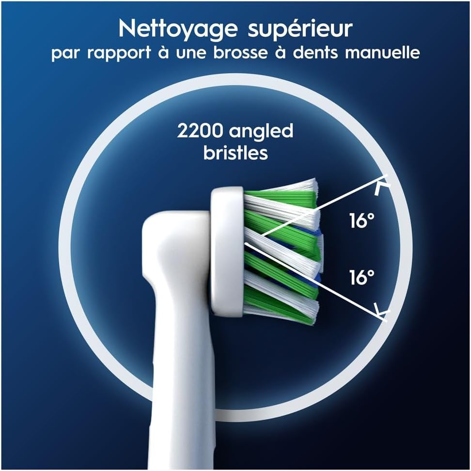 Oral-B Pro Cross Action Brushes for Electric Toothbrushes, Pack of 8
