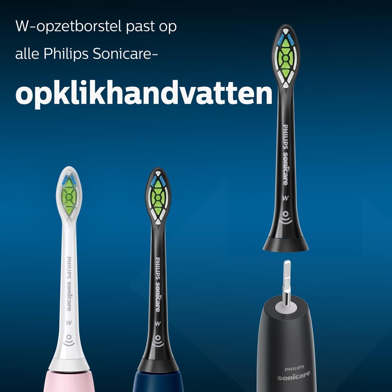Philips Sonicare W2 Optimal White Opzetborstels - 8 Stuks - Zwart