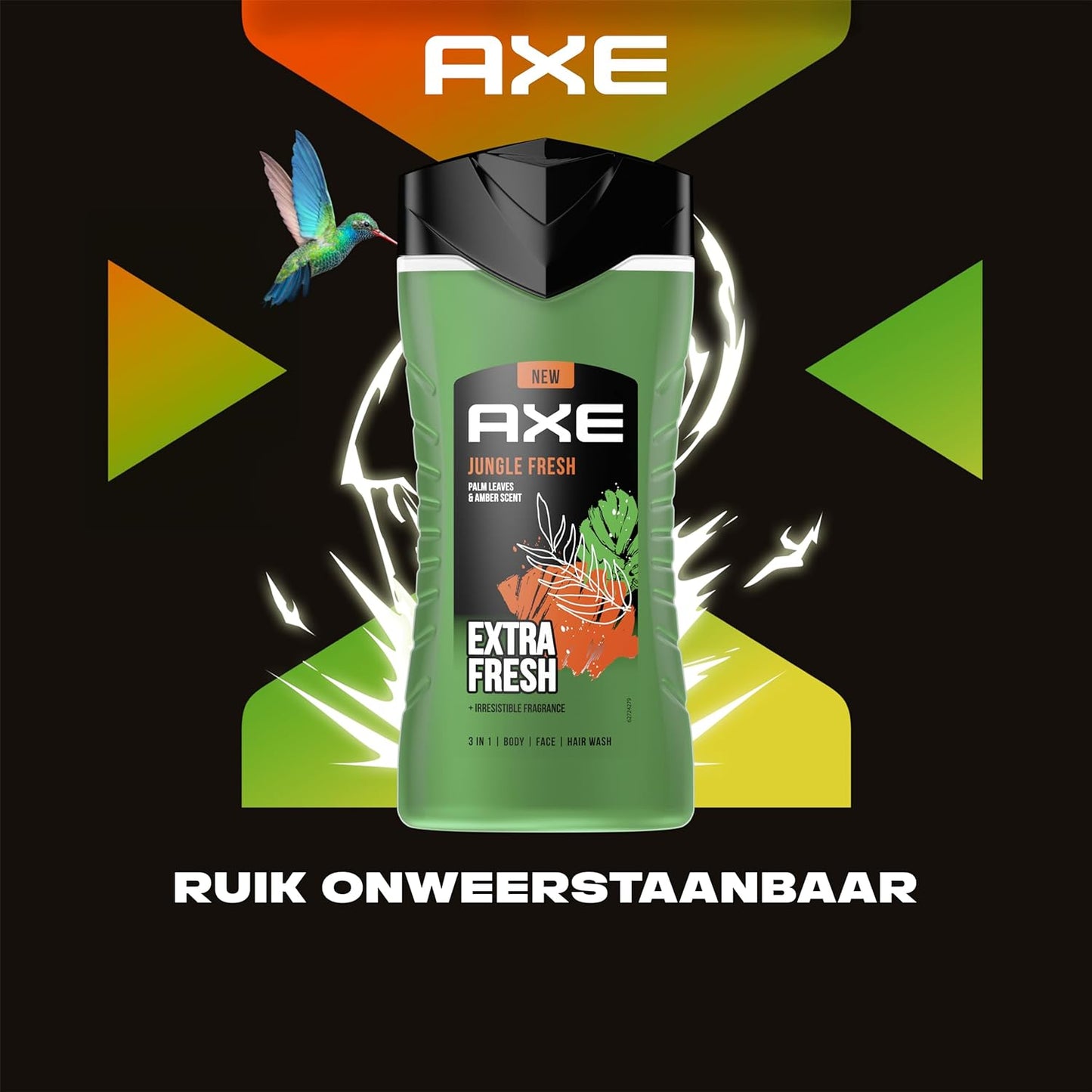 Gel douche 3 en 1 AX Jungle Fresh 6 x 250 ml