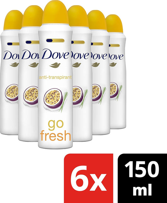 Déodorant Dove Go Fresh Fruit de la Passion et Citronnelle 6x150 ml
