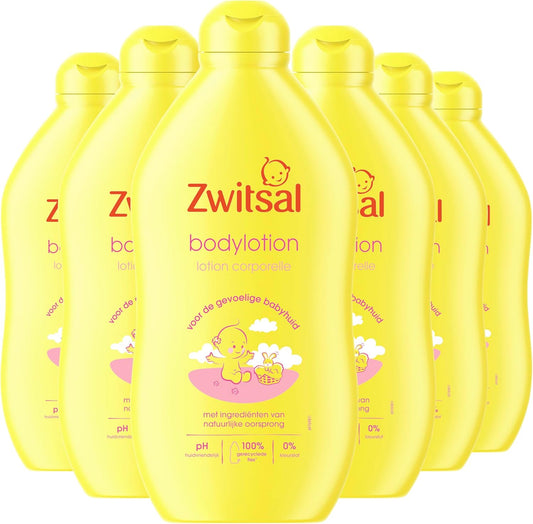 Zwitsal Baby Body Lotion, sensitive baby skin - 6 x 400 ml - Value pack