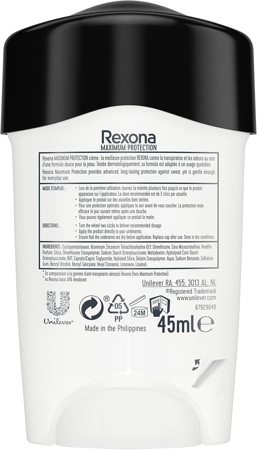 Rexona Deodorant Sport Intense for men 45 ml 6 pieces