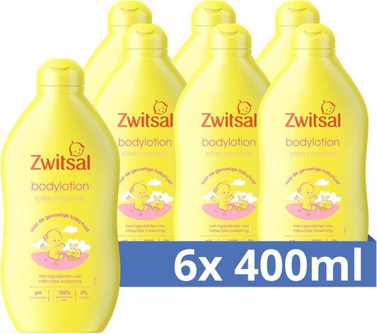 Zwitsal Baby Body Lotion, sensitive baby skin - 6 x 400 ml - Value pack