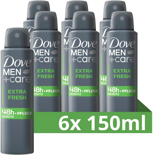 Déodorant anti-transpirant Dove Men+Care Extra Fresh 150 ml, lot de 6