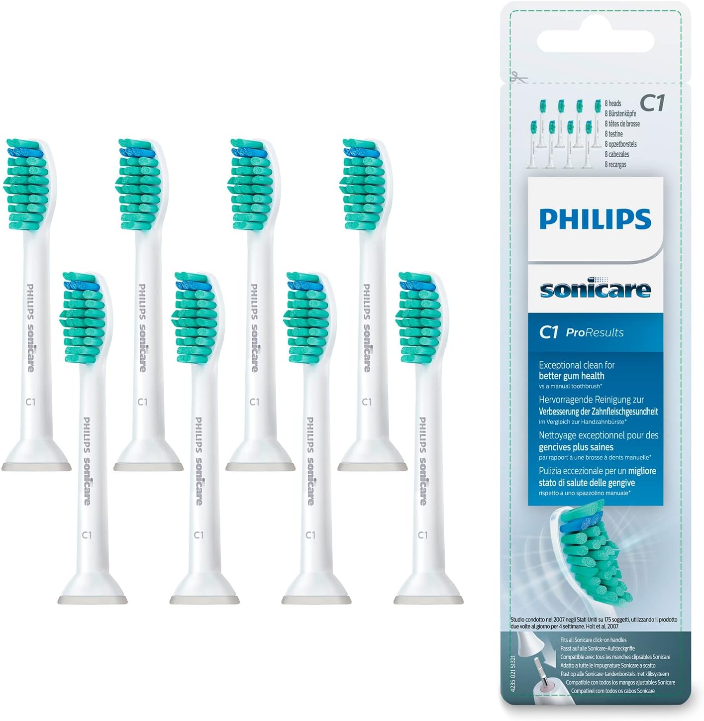 Philips Sonicare C1 Opzetborstels ProResults - 8 Stuks