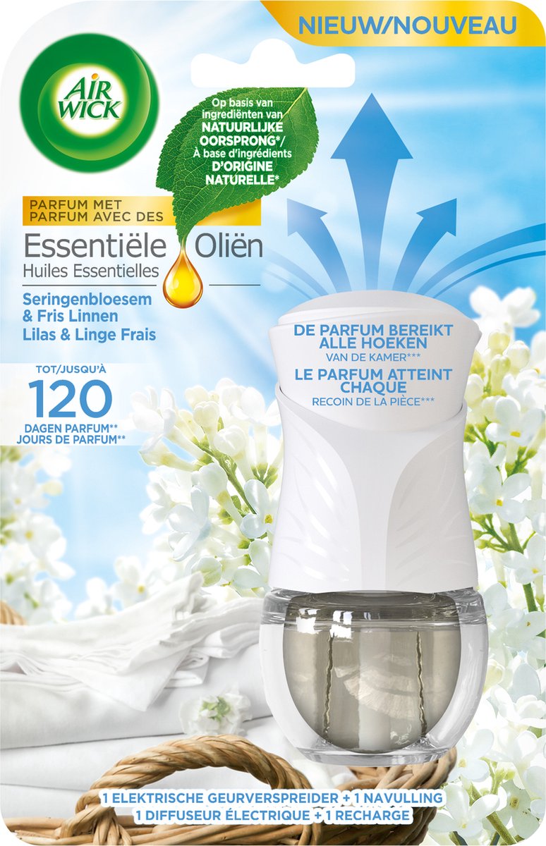 Air Wick Essential Oils - Elektrische Geurverspreider Starterkit Fris Linnen