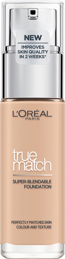 Fond de teint True Match de L'Oréal Paris - 2.C Rose Vanille - Couvrance naturelle - 1 x 30 ml - Pack économique