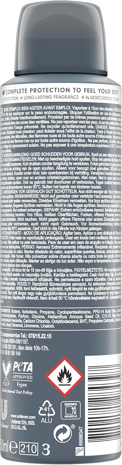 Dove Men+Care Advanced Extra Fresh Anti-Transpirant Deodorant Spray, biedt tot 72 uur bescherming tegen zweet - 6 x 150 ml - Voordeelverpakking