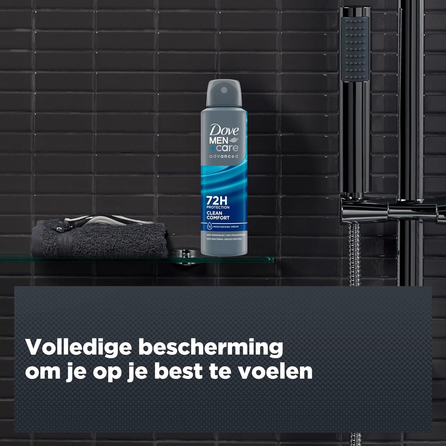 Dove Men+Care Advanced Clean Comfort Anti-Transpirant Deodorant Spray, tot 72 uur bescherming tegen zweet en nare geurtjes - 6 x 150 ml - Voordeelverpakking