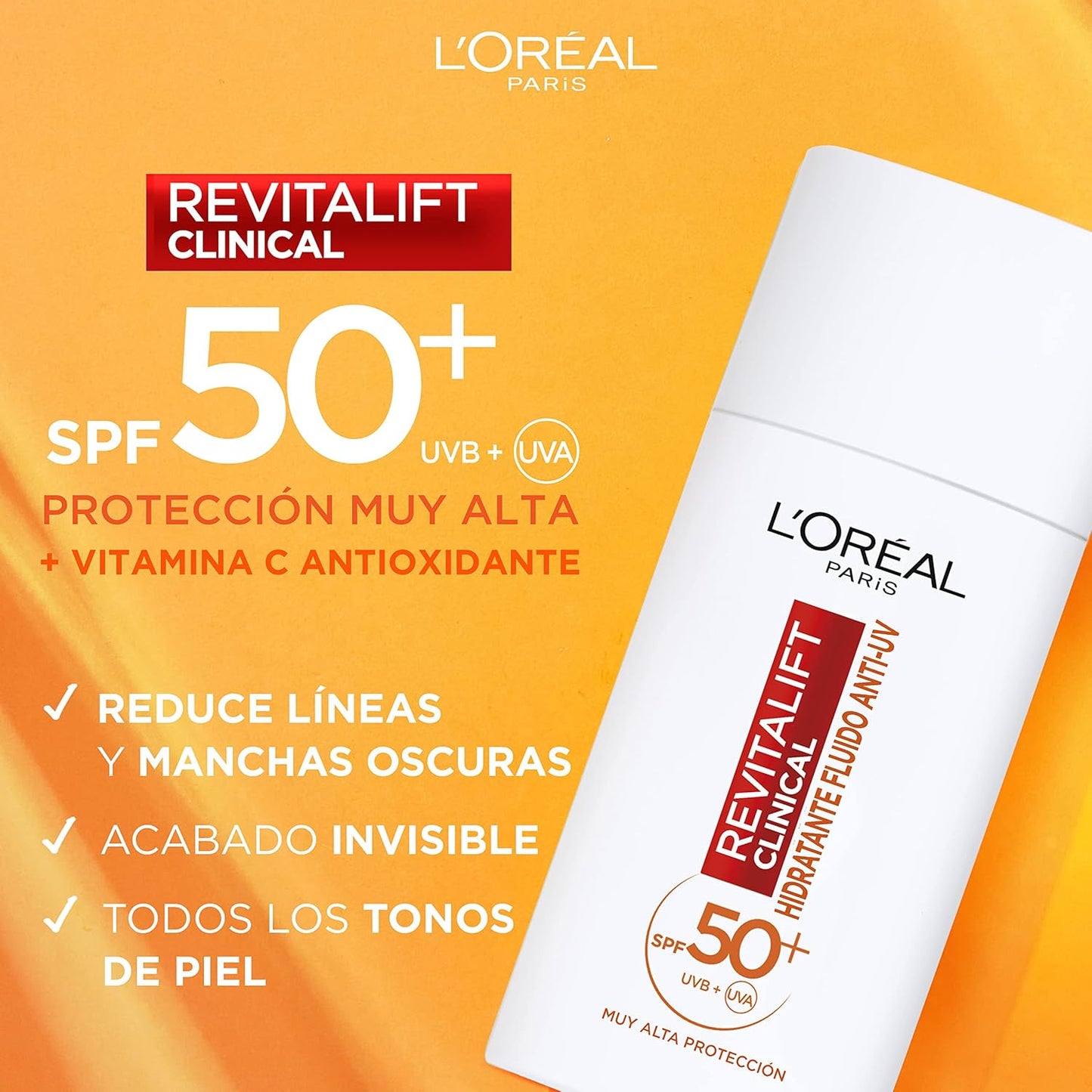 REVITALIFT CLINICAL moisturizing fluid anti-uv SPF50+ 50ml