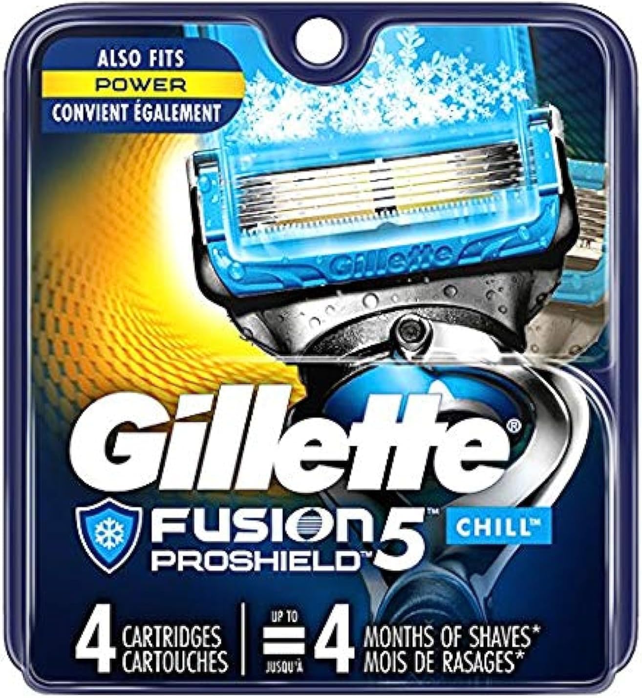 Cartouches Gillette Fusion Proshield Chill, 4 unités