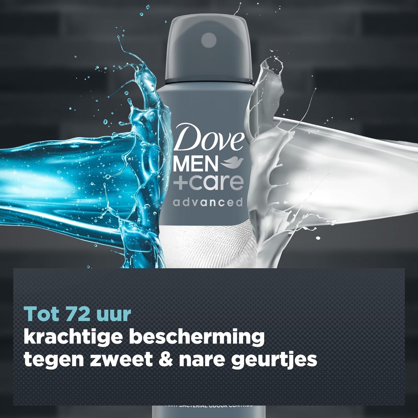 Dove Men+Care Advanced Invisible Dry Anti-Perspirant Deodorant Spray, provides up to 72 hours of protection against sweat - 6 x 150 ml - Value pack