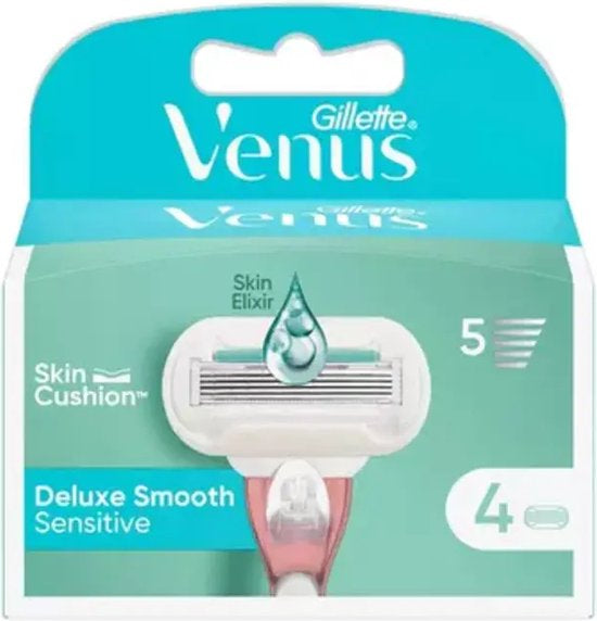 Gillette Venus Rasierklingen, Deluxe Smooth Sensitive, 4 Pcs