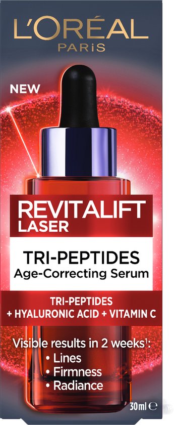 L'Oréal Paris Revitalift Laser Serum - With tri-peptides, hyaluronic acid and vitamin C - Anti-aging - 30 ml