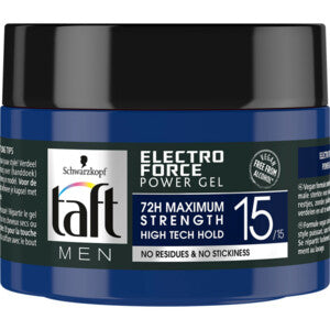 5 x Taft Men Power Gel Electro Force Hold 15 250 ml
